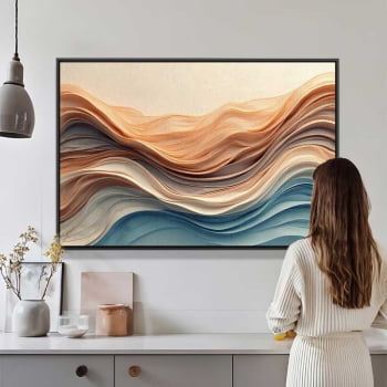 Quadro Retangular - Wavy Flow
