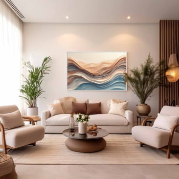 Quadro Retangular - Wavy Flow