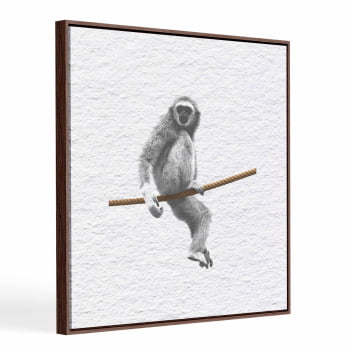 Quadro quadrado - Macaco na corda