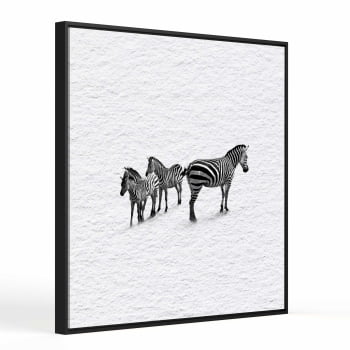 Quadro quadrado - Zebras em Fluxo