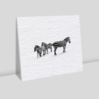 Quadro quadrado - Zebras em Fluxo