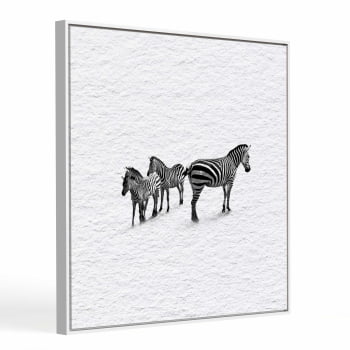 Quadro quadrado - Zebras em Fluxo