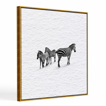 Quadro quadrado - Zebras em Fluxo