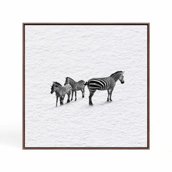 Quadro quadrado - Zebras em Fluxo