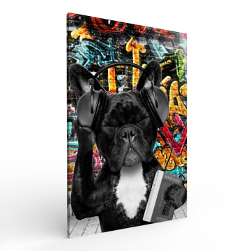 Quadro Retangular - Bulldog & Graffiti