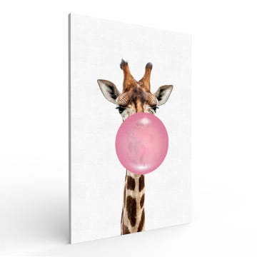 Quadro Retangular - Girafa divertida