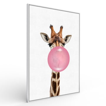 Quadro Retangular - Girafa divertida