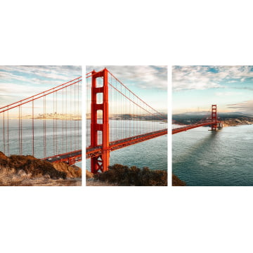 Kit 3 quadros retangulares - Ponte de São Francisco