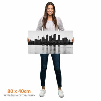 Quadro panorâmico - Vista panorâmica P&B