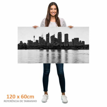 Quadro panorâmico - Vista panorâmica P&B