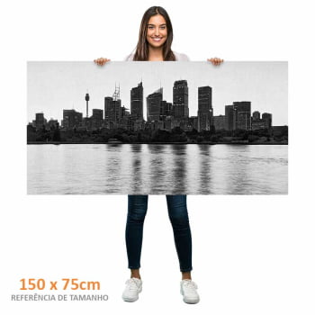Quadro panorâmico - Vista panorâmica P&B