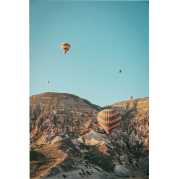 Quadro Retangular  - Balões sobre as montanhas