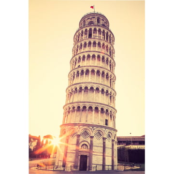 Quadro Retangular  - Torre de Pisa