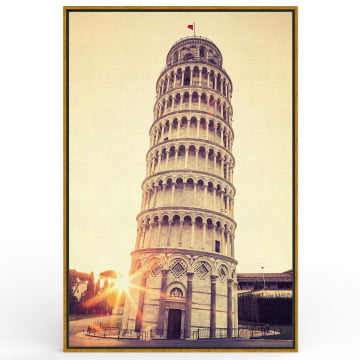 Quadro Retangular  - Torre de Pisa