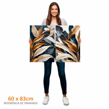 Kit 2 quadros retangulares - Duo Botanic Tropical