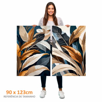 Kit 2 quadros retangulares - Duo Botanic Tropical
