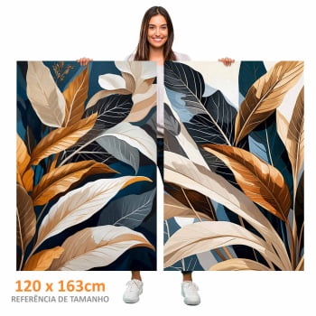 Kit 2 quadros retangulares - Duo Botanic Tropical