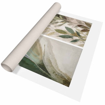 Kit 2 quadros retangulares - Duo Verde Suave