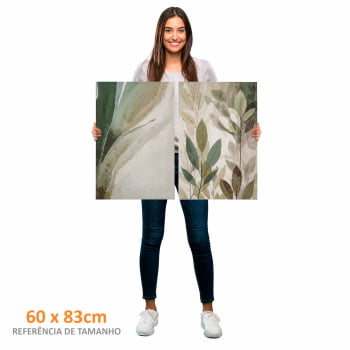 Kit 2 quadros retangulares - Duo Verde Suave