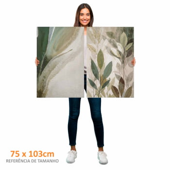 Kit 2 quadros retangulares - Duo Verde Suave