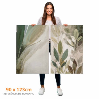 Kit 2 quadros retangulares - Duo Verde Suave
