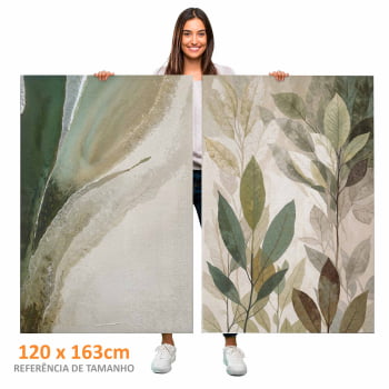 Kit 2 quadros retangulares - Duo Verde Suave