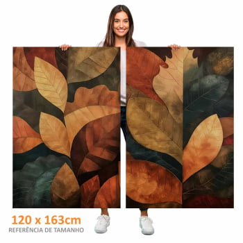 Kit 2 quadros retangulares - Folhas de Outono