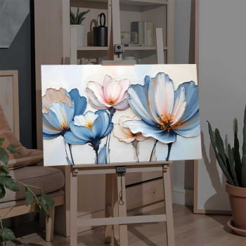 Quadro Retangular - A Textura da Flores