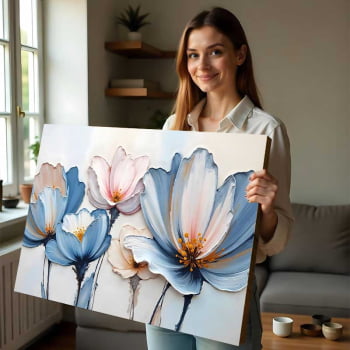 Quadro Retangular - A Textura da Flores