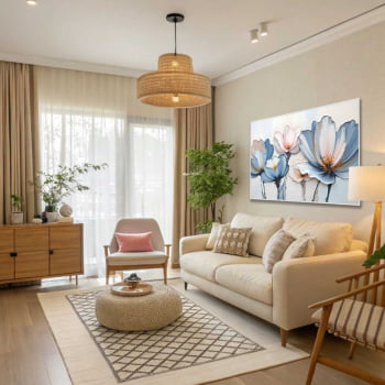 Quadro Retangular - A Textura da Flores