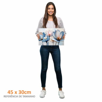 Quadro Retangular - A Textura da Flores