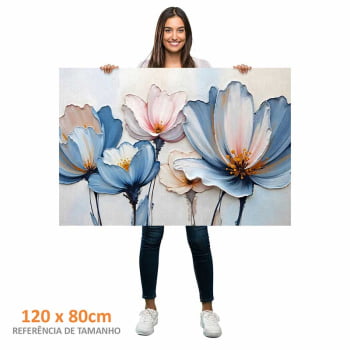 Quadro Retangular - A Textura da Flores