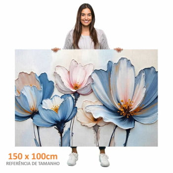 Quadro Retangular - A Textura da Flores