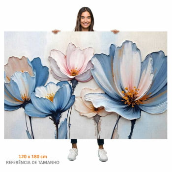 Quadro Retangular - A Textura da Flores