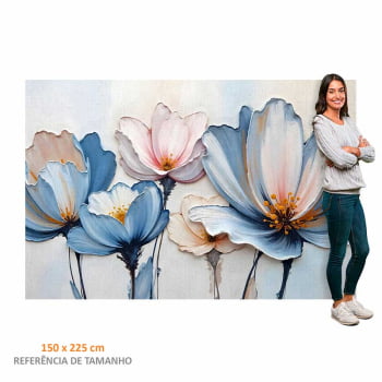 Quadro Retangular - A Textura da Flores