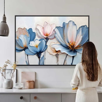 Quadro Retangular - A Textura da Flores