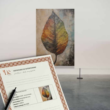 Quadro Retangular - Colorful Leaf