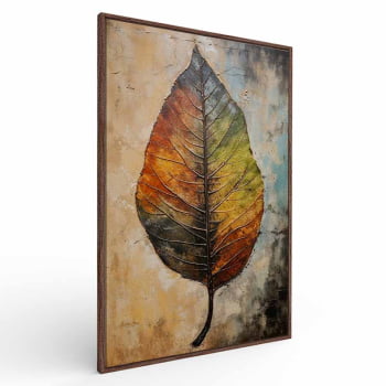 Quadro Retangular - Colorful Leaf