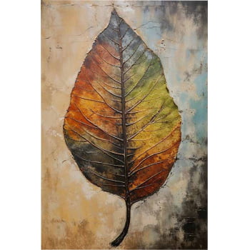 Quadro Retangular - Colorful Leaf