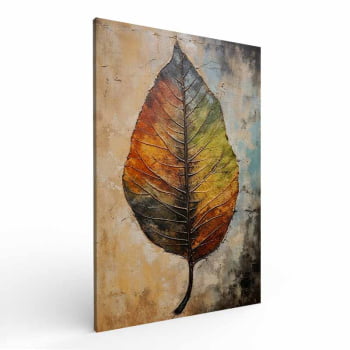 Quadro Retangular - Colorful Leaf