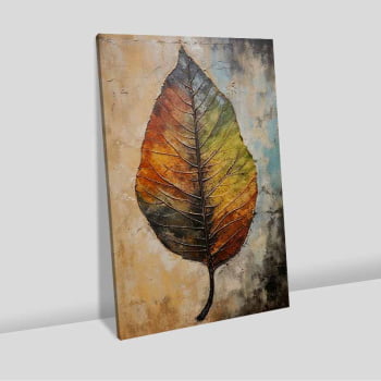 Quadro Retangular - Colorful Leaf