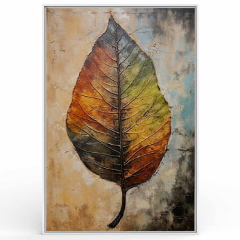 Quadro Retangular - Colorful Leaf