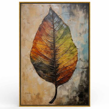 Quadro Retangular - Colorful Leaf
