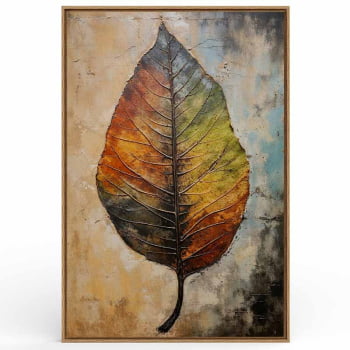 Quadro Retangular - Colorful Leaf