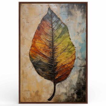 Quadro Retangular - Colorful Leaf