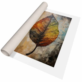 Quadro Retangular - Colorful Leaf