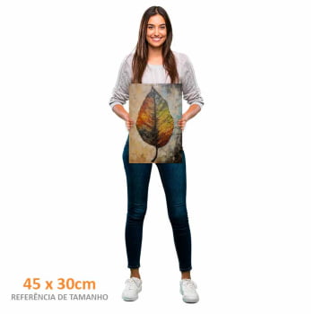 Quadro Retangular - Colorful Leaf