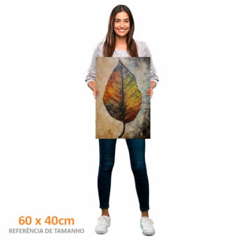 Quadro Retangular - Colorful Leaf