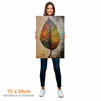 Quadro Retangular - Colorful Leaf