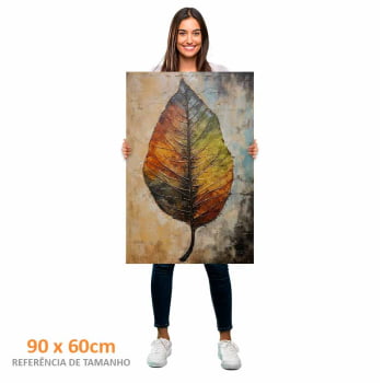 Quadro Retangular - Colorful Leaf
